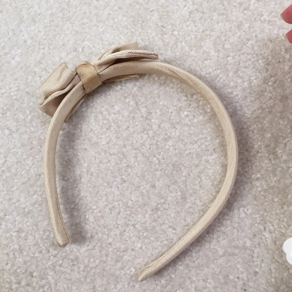 Grosgrain ribbon bow headband